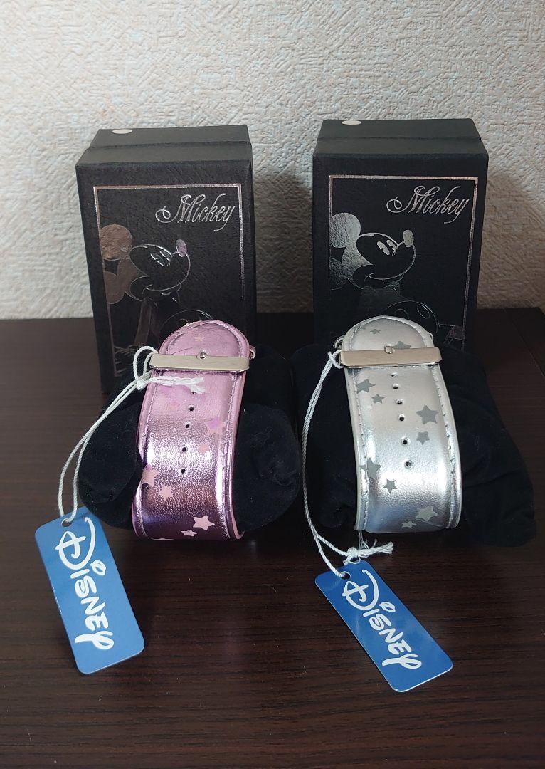 Mickey Watch Silver and Purple Set