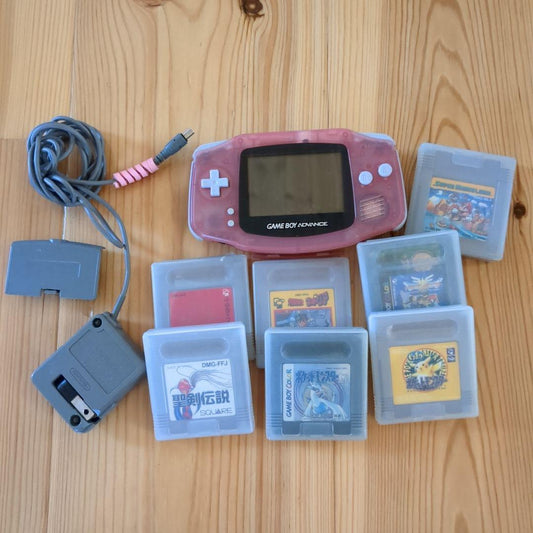 Nintendo Game Boy Advance Console + 7 Game Cartridge Set
