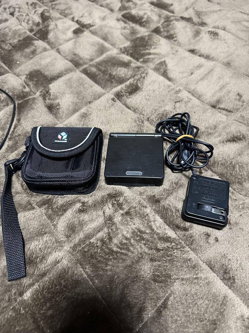 Nintendo Game Boy Advance SP Black AC Adapter Included