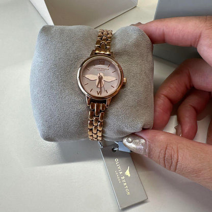 New Olivia Burton Rose Gold Bee Watch