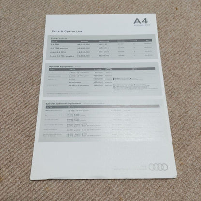 Audi A4 Sedan/Avant Catalog