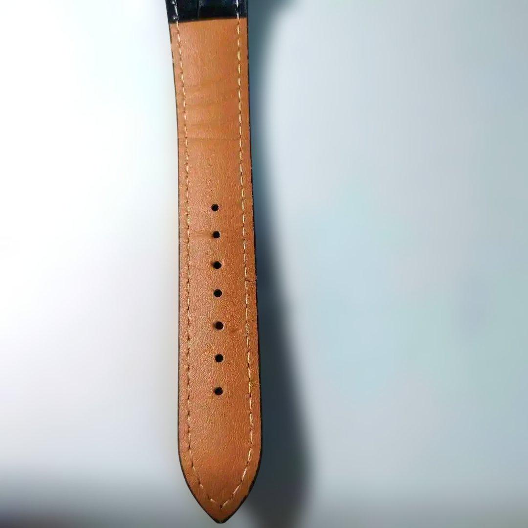 Leather Strap Watch with Transparent Dial