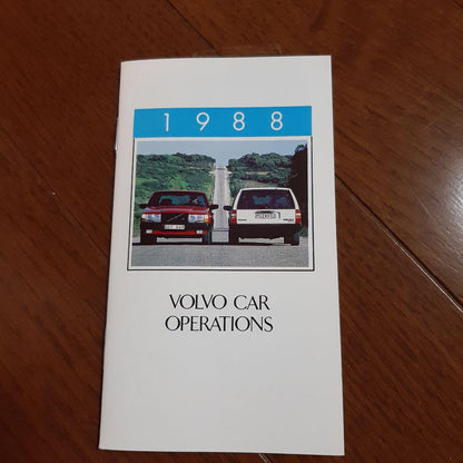 1988 Volvo Car Operations Catalog