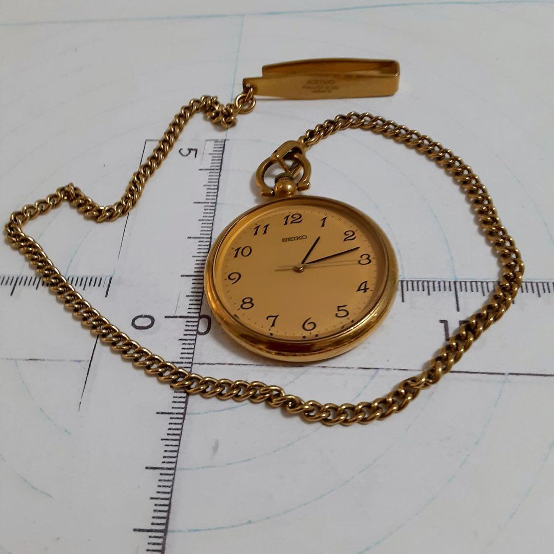 Vintage Working Product SEIKO Gold Pocket Watch 7N01−0020