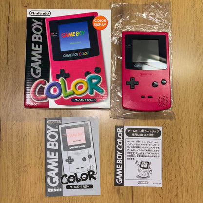 Beautiful condition Game Boy Color Red Main Unit Nintendo With Box