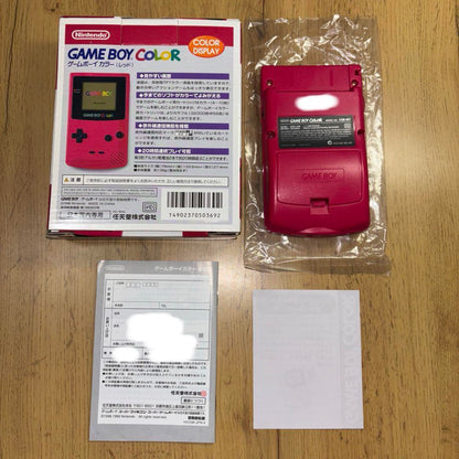 Beautiful condition Game Boy Color Red Main Unit Nintendo With Box