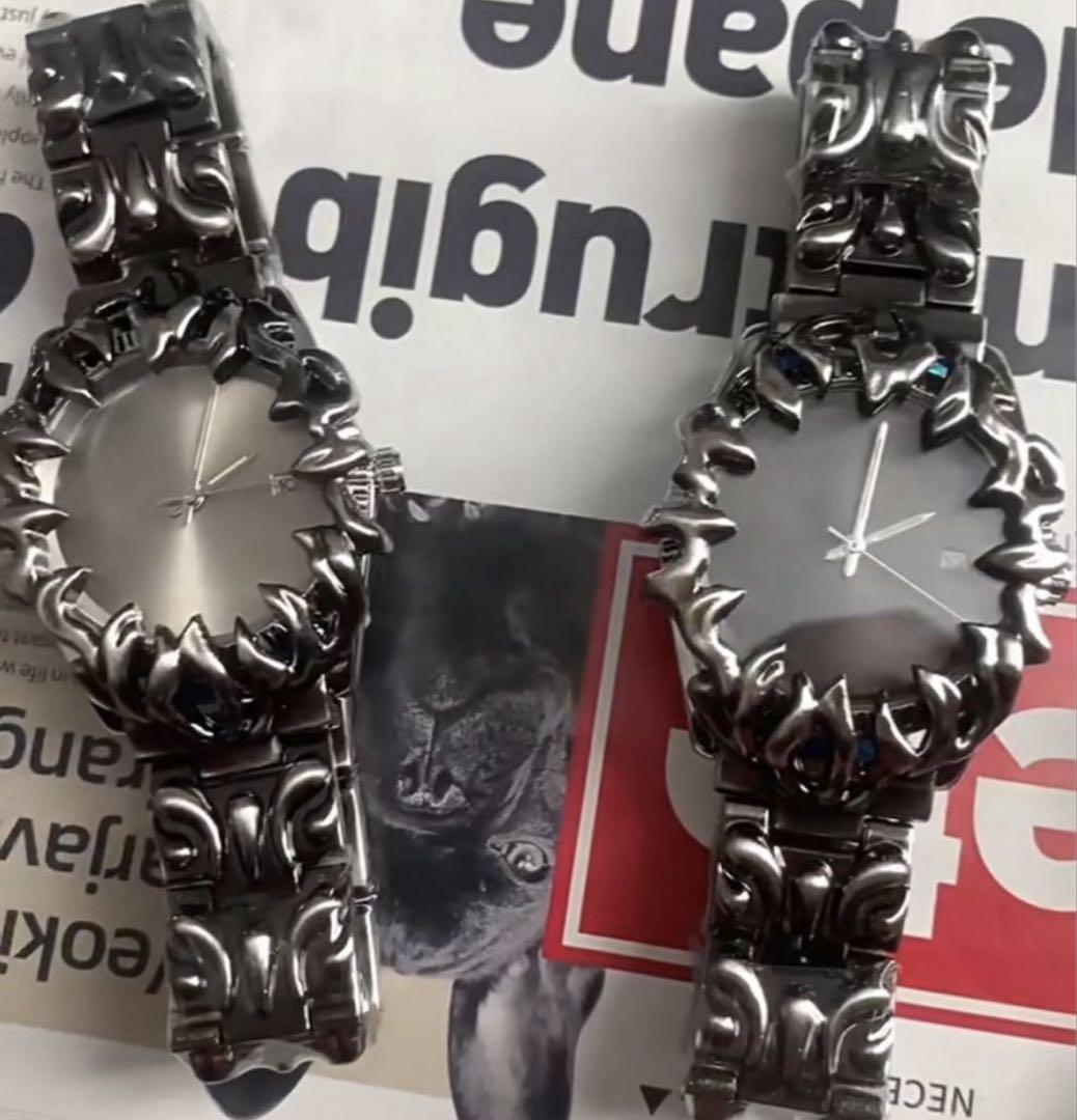 Time steel alabaster watch y2k