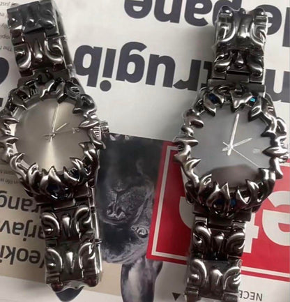 Time steel alabaster watch y2k