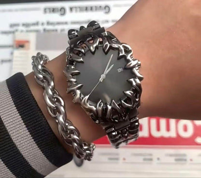 Time steel alabaster watch y2k