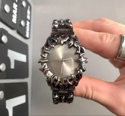 Time steel alabaster watch y2k