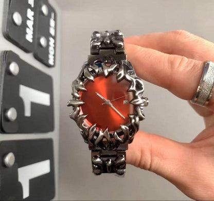 Time steel alabaster watch y2k