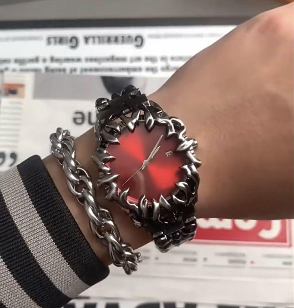 Time steel alabaster watch y2k