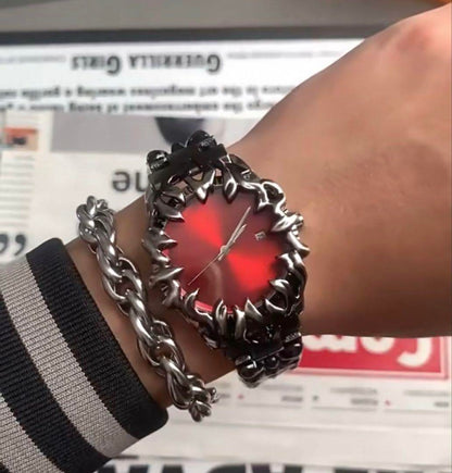 Time steel alabaster watch y2k