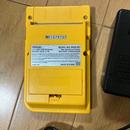 Game Boy Color Yellow AC Adapter Included