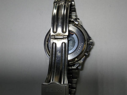 Blue Dial Stainless Steel SEIKO iNETIC SQ 50 Skeleton