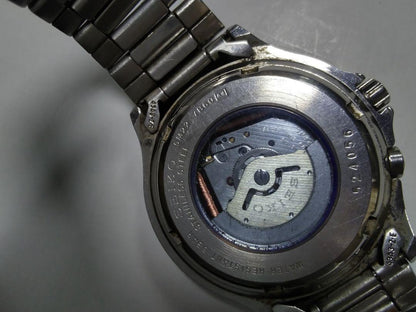 Blue Dial Stainless Steel SEIKO iNETIC SQ 50 Skeleton