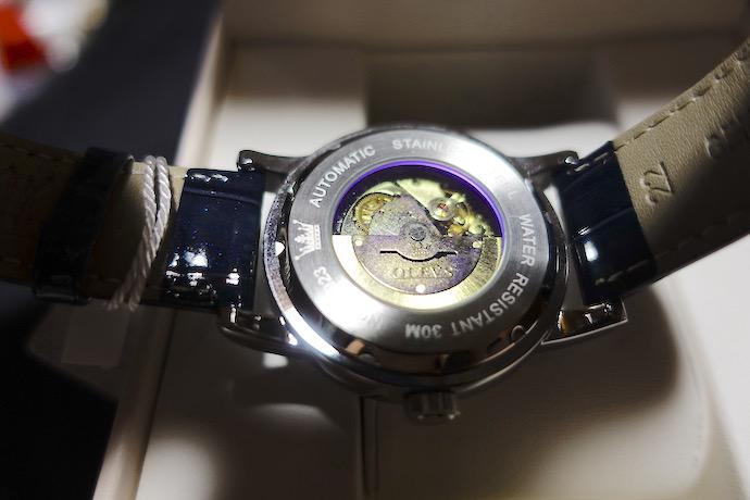 OLEVS 9923 Measures Time with Starry Sky Movement, Reverse Skeleton Automatic Winding with D-Back