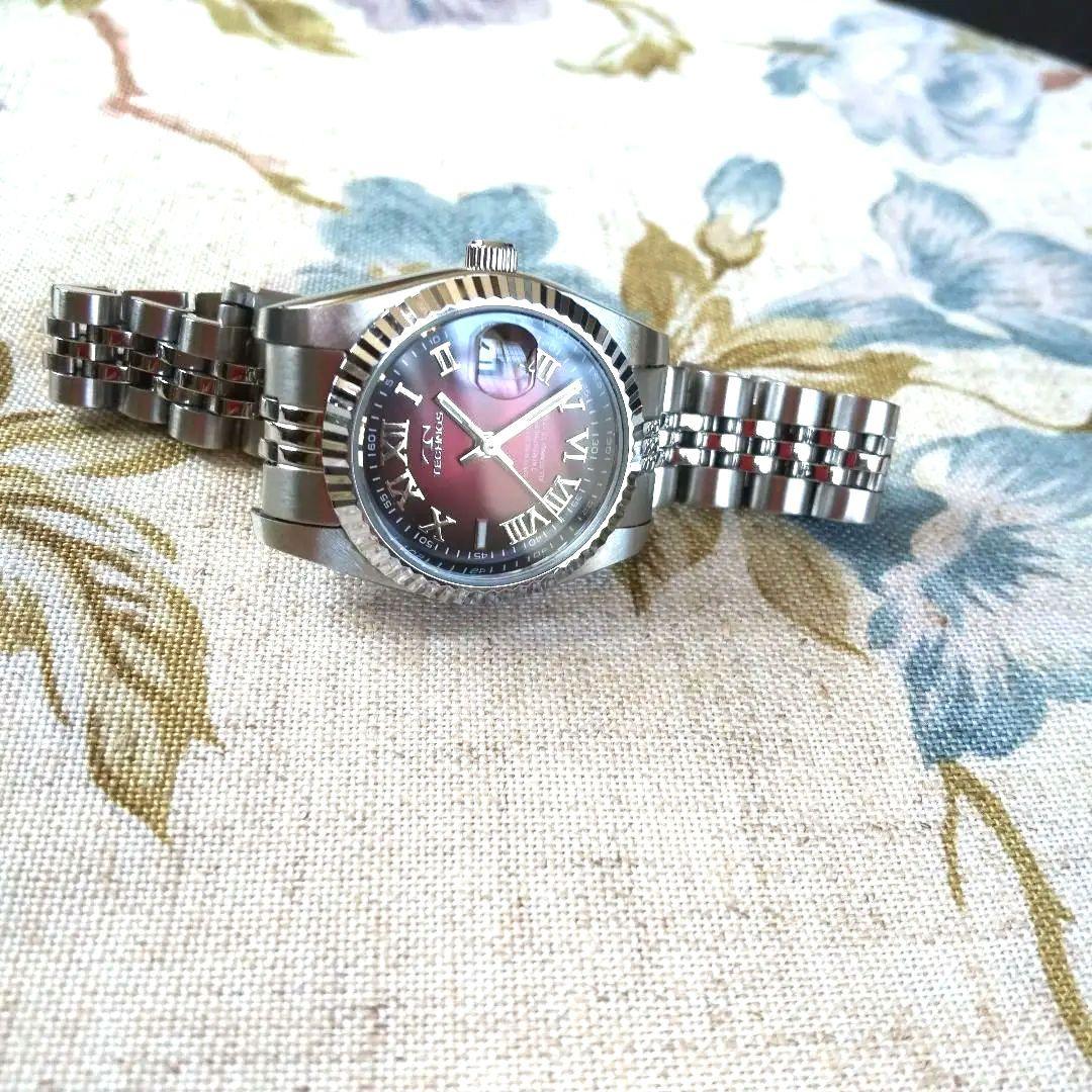 Ladies' Technos Digital Wristwatch One-Touch On/Off Burgundy Color