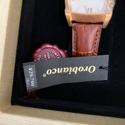 Orobiano Leather Strap Watch Oror0080-9 Men Brown