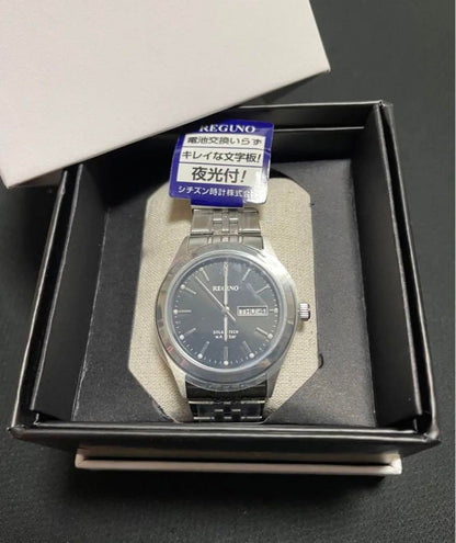 Anniversary Gift Birthday Present [CITIZEN] Reguno Ring Solar Watch Silver