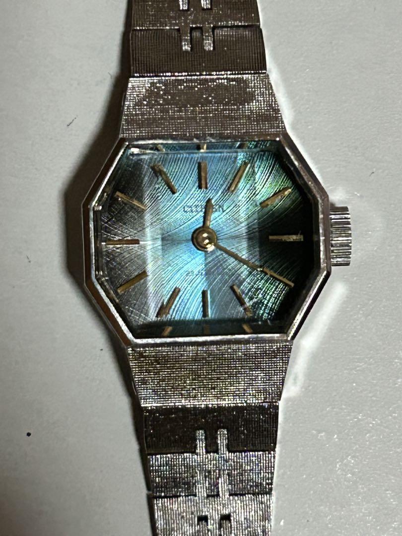 Vintage Citizen 4-674189S 23JEWELS Winding Cut Glass