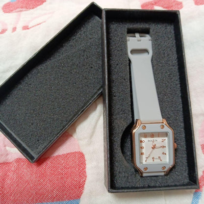 BOLUN Grey Silicone Band Watch