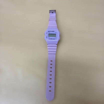 Pink Planet LCD Digital Watch