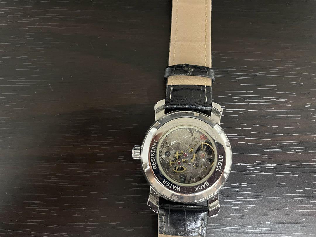 Men Mechanical Wristwatch Self-Winding Skeleton