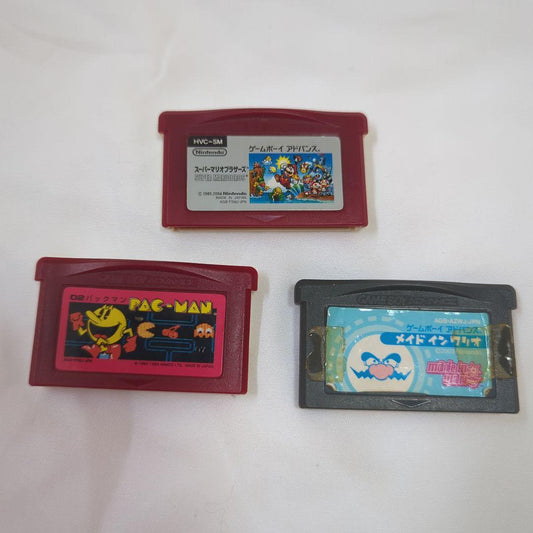 Game Boy Advance Super Mario Brothers Made in Wario Pac-Man