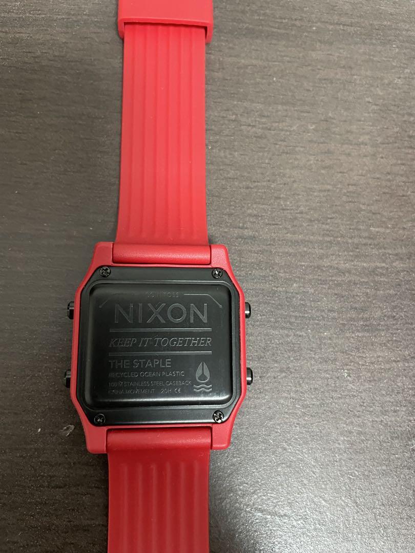 NIXON THE STAPLE Digital Watch Red