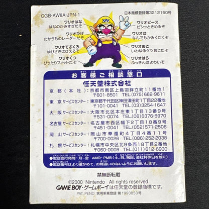 Wario Land 3 Game Boy Color Game Software with Box and Manual