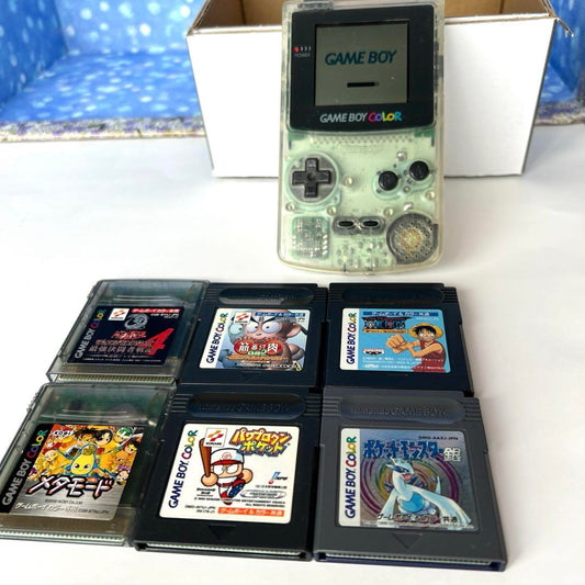 Game Boy Color Body Clear and 6 Software