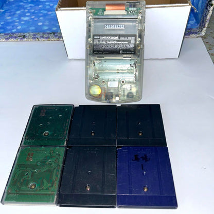 Game Boy Color Body Clear and 6 Software