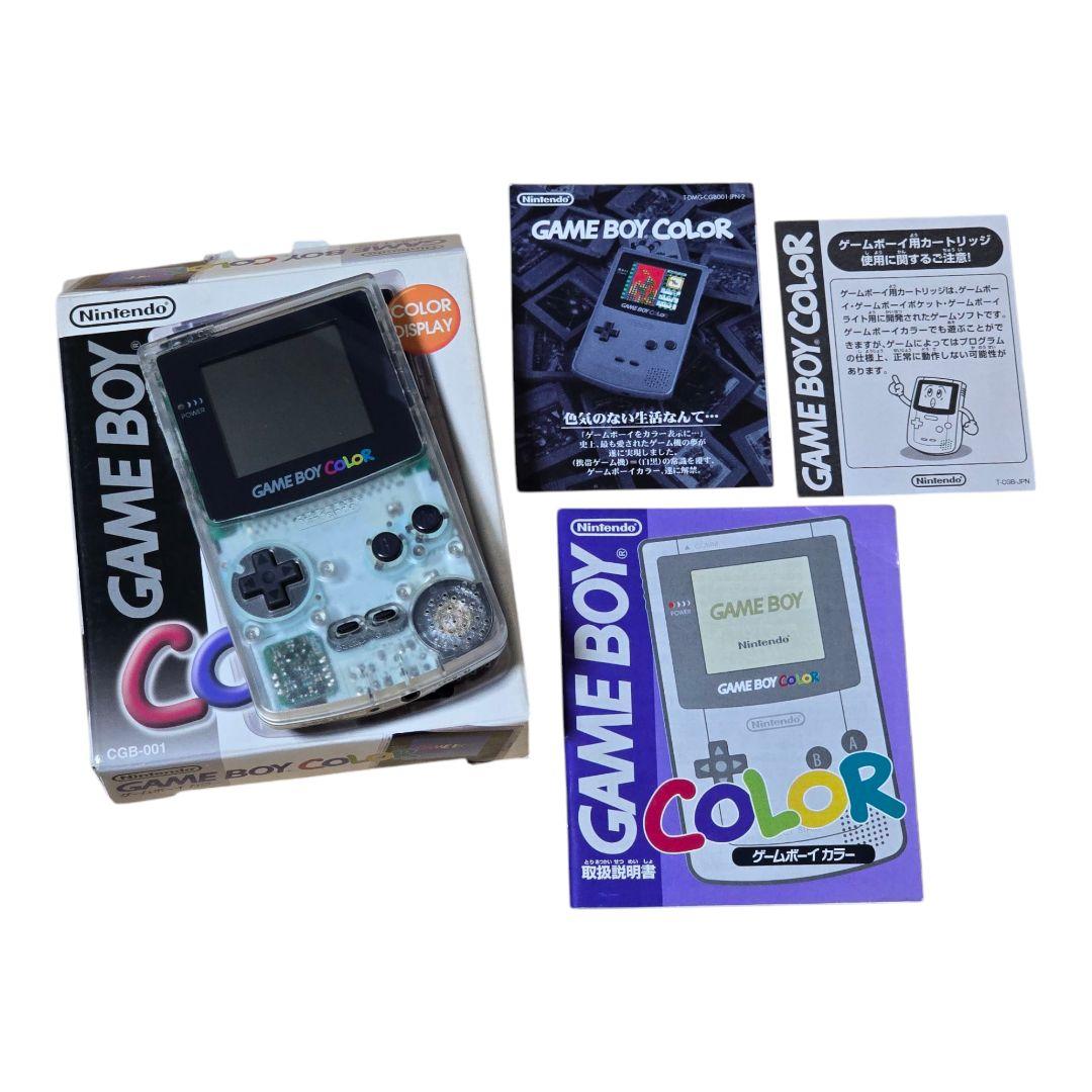 GAME BOY COLOR Clear Body + 2 Pokémon Games