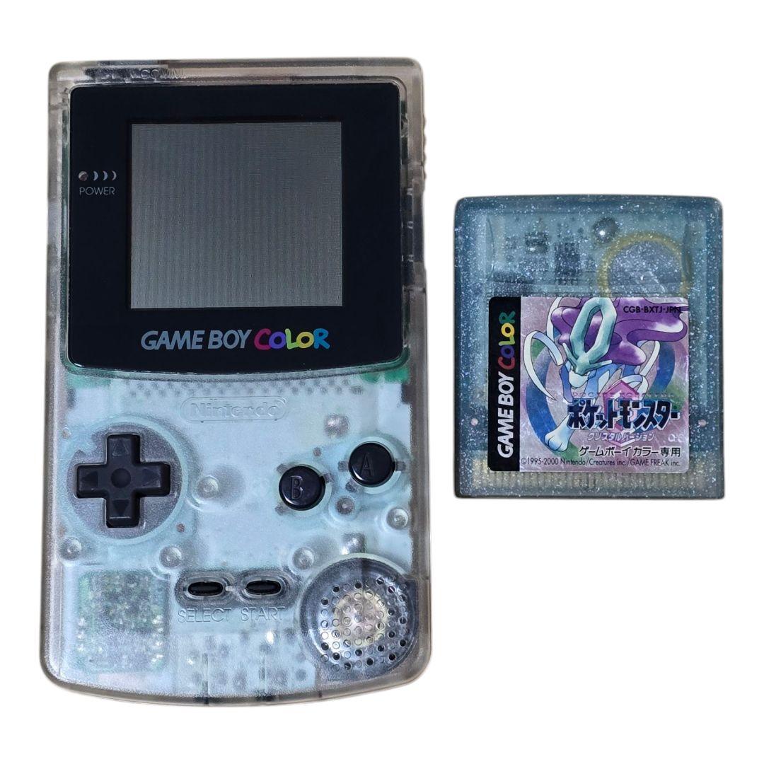 GAME BOY COLOR Clear Body + 2 Pokémon Games