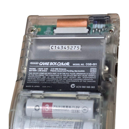 GAME BOY COLOR Clear Body + 2 Pokémon Games