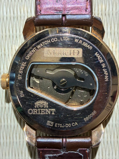 ORIENT Watch ModeID Automatic Winding Watch Brown Buceleton Fine Condition