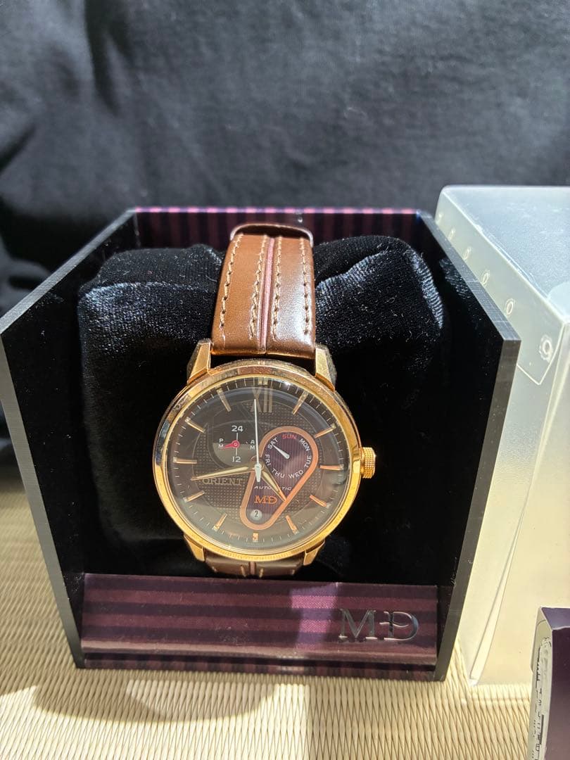 ORIENT Watch ModeID Automatic Winding Watch Brown Buceleton Fine Condition