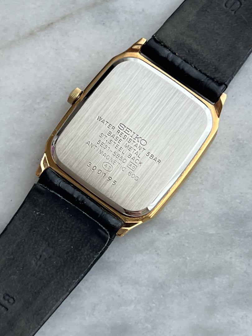 [Battery Replaced] Excellent Condition SEIKO SPIRIT GOLD Genuine Strap