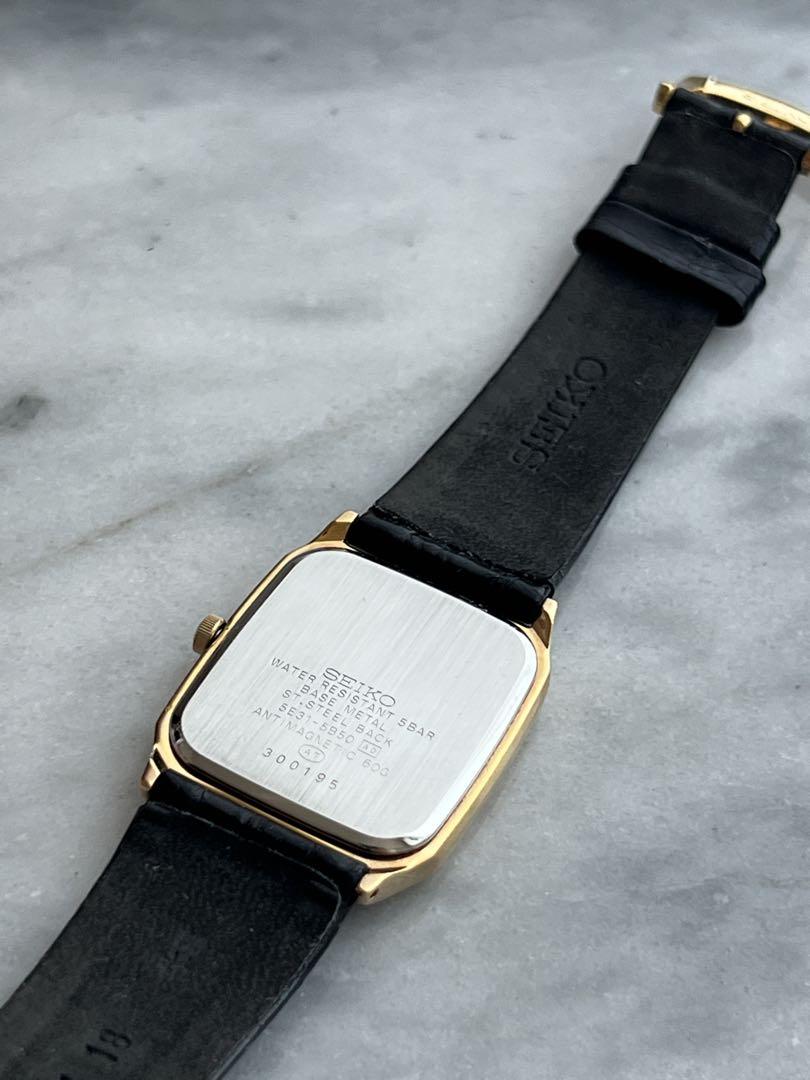 [Battery Replaced] Excellent Condition SEIKO SPIRIT GOLD Genuine Strap