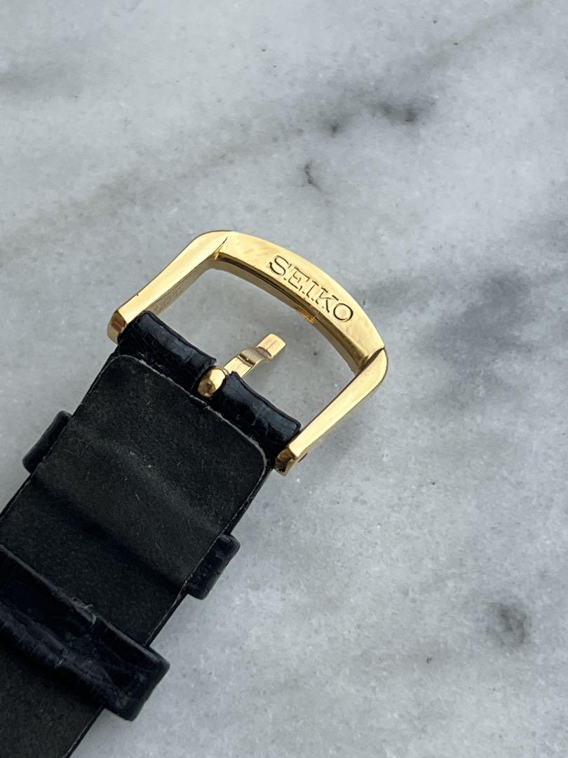 [Battery Replaced] Excellent Condition SEIKO SPIRIT GOLD Genuine Strap