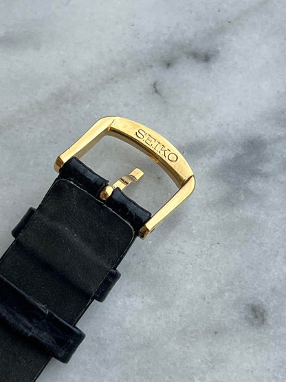 [Battery Replaced] Excellent Condition SEIKO SPIRIT GOLD Genuine Strap