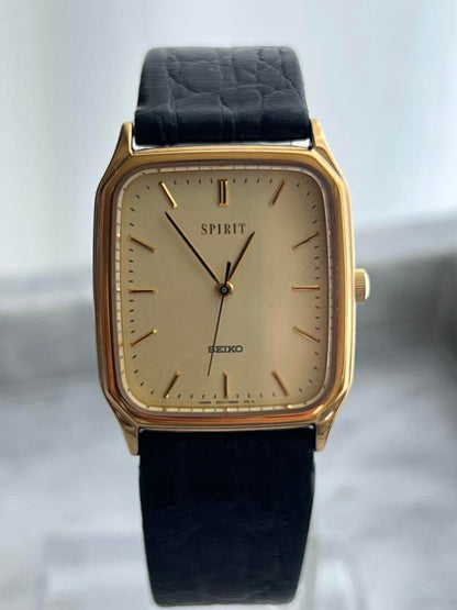[Battery Replaced] Excellent Condition SEIKO SPIRIT GOLD Genuine Strap