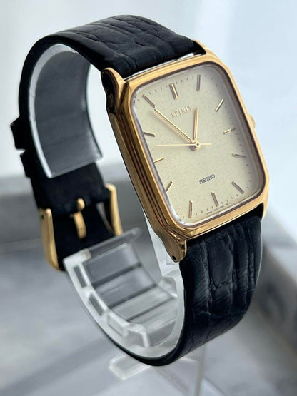 [Battery Replaced] Excellent Condition SEIKO SPIRIT GOLD Genuine Strap