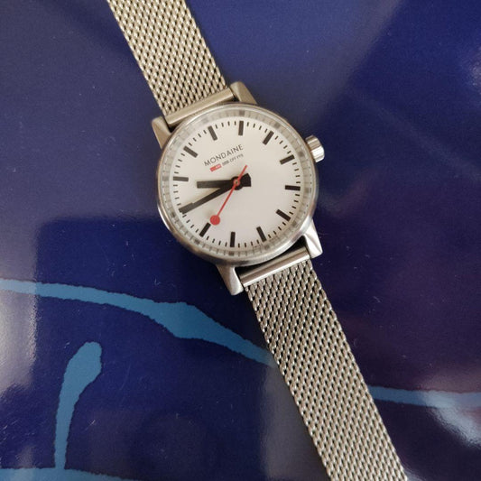 Mondaine Automatic Watch White/Silver