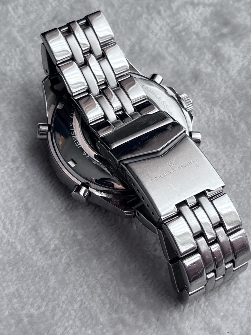 Beautiful Condition Working Roberta Scarpa Automatic Chronograph Black