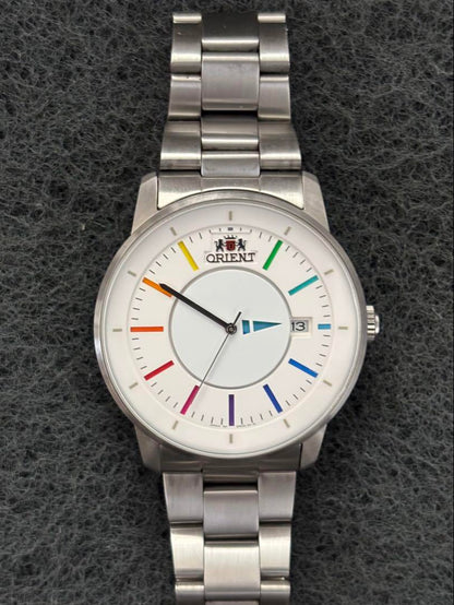 ORIENT ER02-CA-B Reverse Calendar Automatic Men's Watch Box Included Excellent Condition