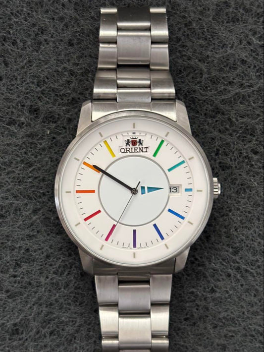 ORIENT ER02-CA-B Reverse Calendar Automatic Men's Watch Box Included Excellent Condition