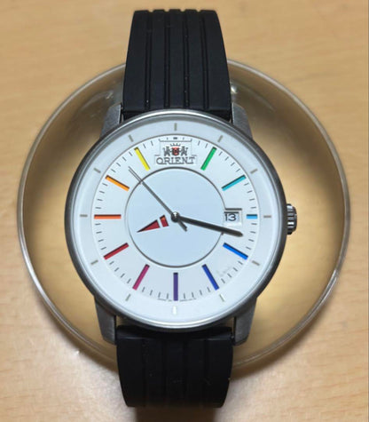 ORIENT ER02-CA-B Reverse Calendar Automatic Men's Watch Box Included Excellent Condition