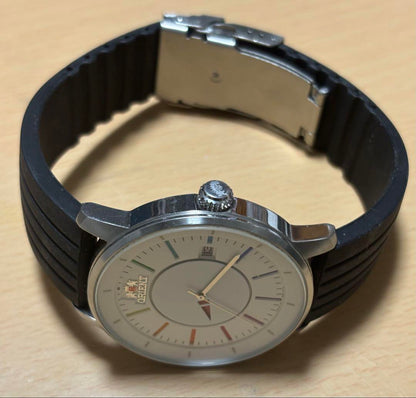 ORIENT ER02-CA-B Reverse Calendar Automatic Men's Watch Box Included Excellent Condition